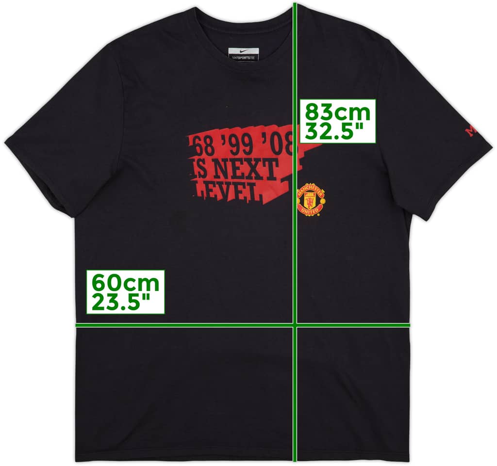 2009-10 Manchester United Nike Graphic Tee - 7/10 - (XXL)