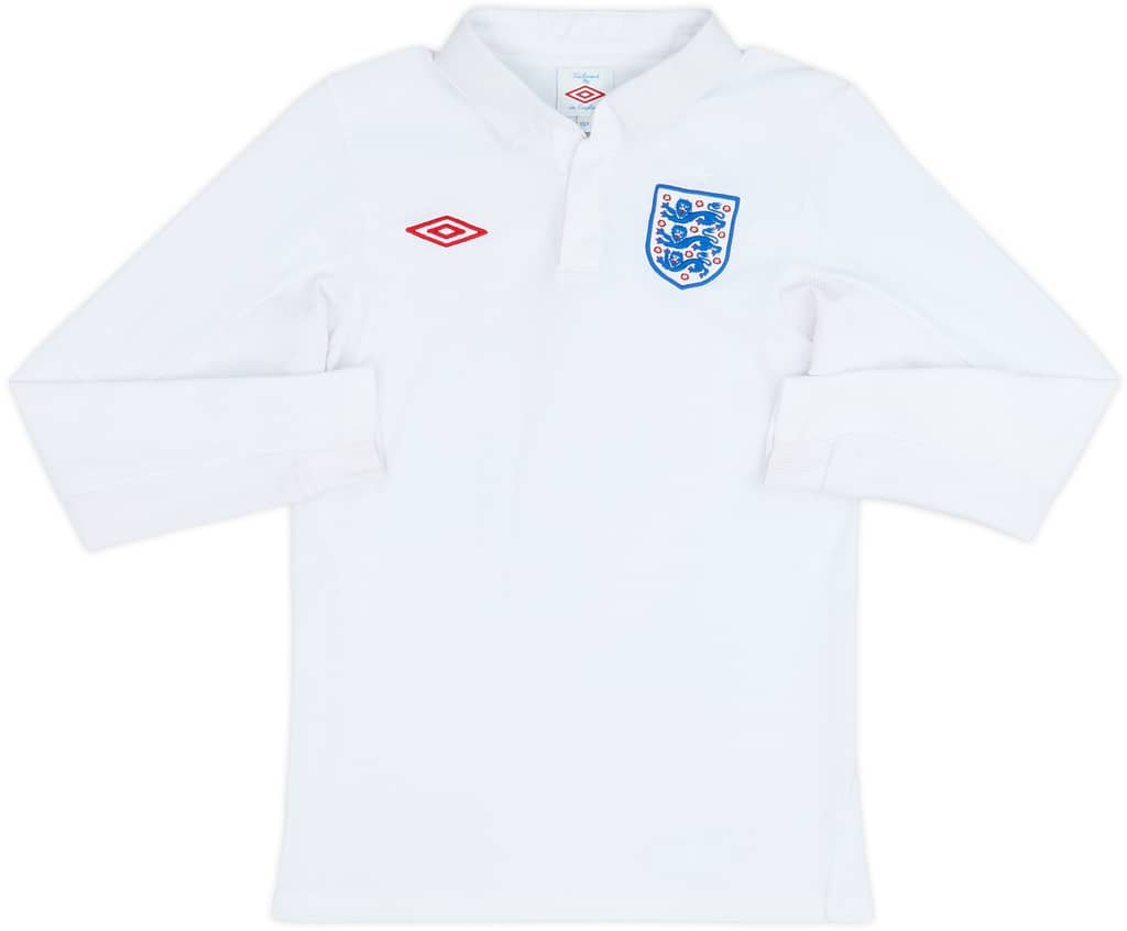 2009-10 England Home L/S Shirt - 6/10 - (M.Boys)