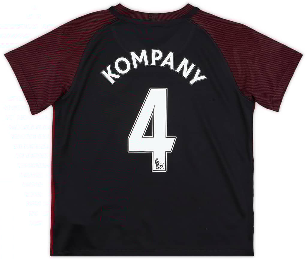 2016-17 Manchester City Away Shirt Kompany #4 - 9/10 - (6-7 Years)