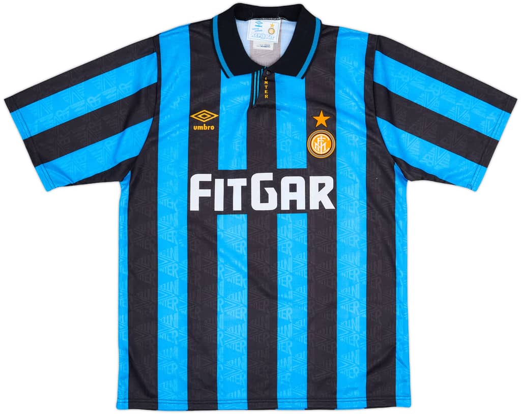 1991-92 Inter Milan Home Shirt - 9/10 - (L)
