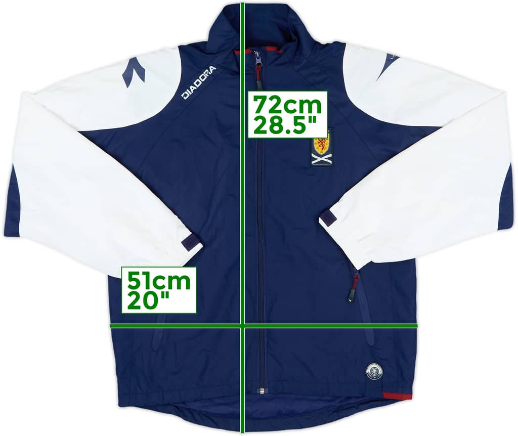 2005-06 Scotland Diadora Rain Jacket - 6/10 - (L.Boys)