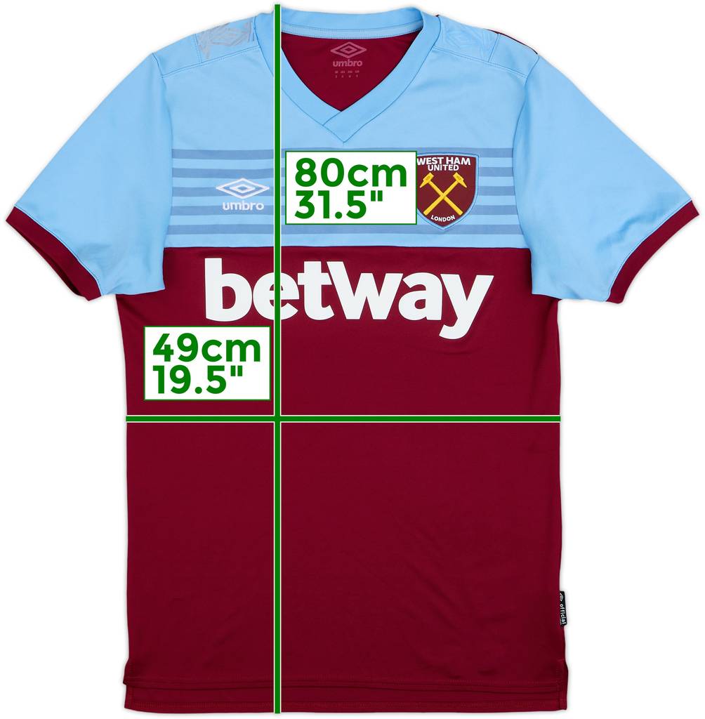 2019-20 West Ham Home Shirt - 5/10 - (S)