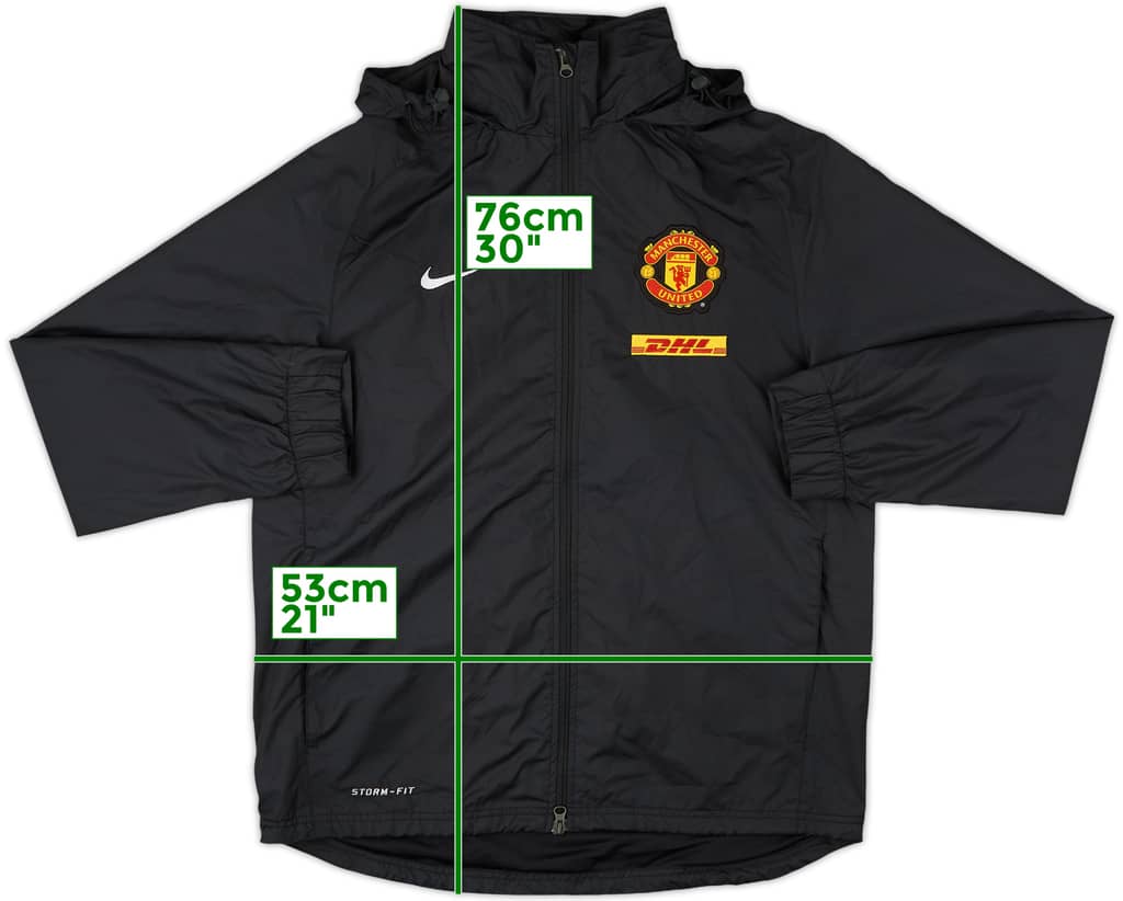 2011-12 Manchester United Nike Hooded Rain Jacket - 8/10 - (M)