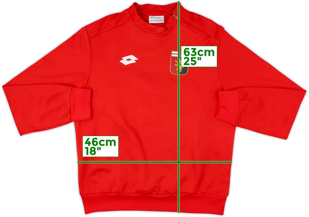 2016-17 Genoa Lotto 1/4 Zip Drill Top - 8/10 - (L)