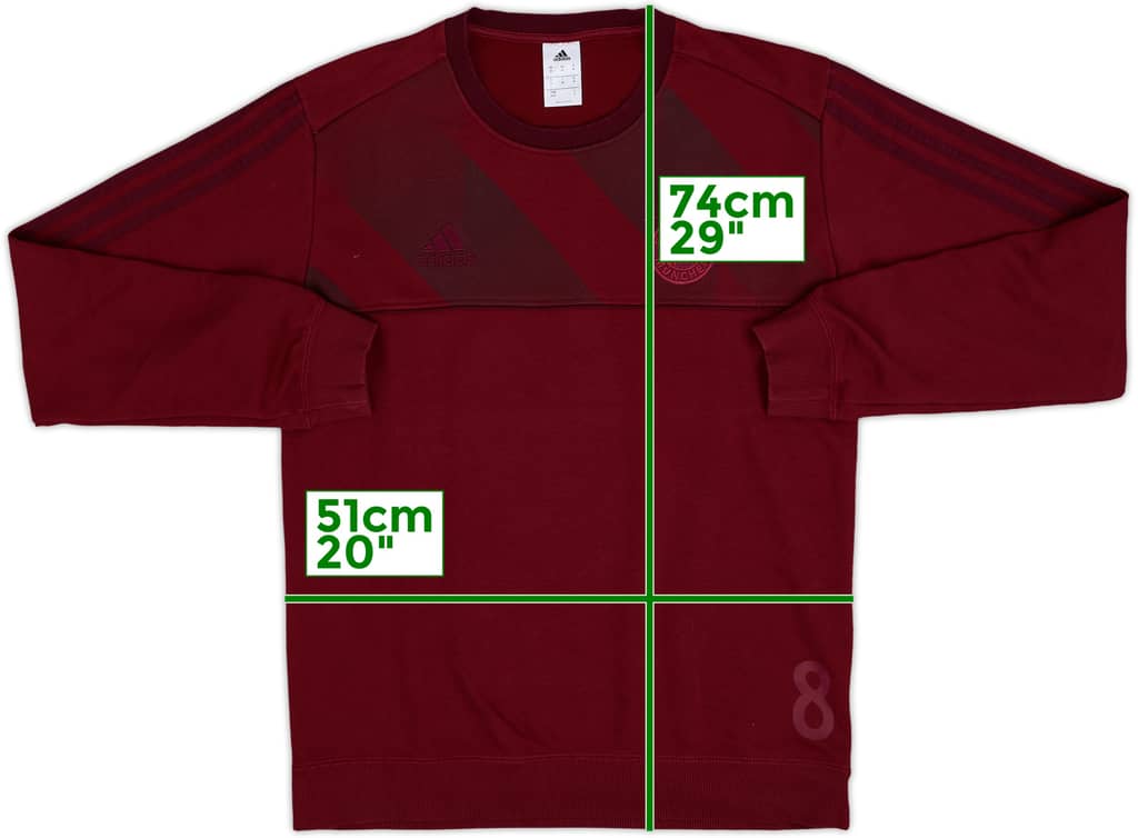 2017-18 Bayern Munich Player Issue adidas Sweat Top #8 - 8/10 - (M)