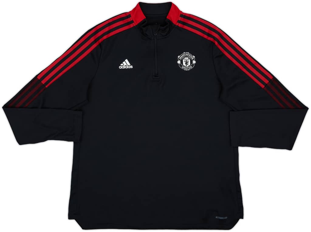 2021-22 Manchester United adidas 1/4 Zip Training Top - 8/10 - (XL)