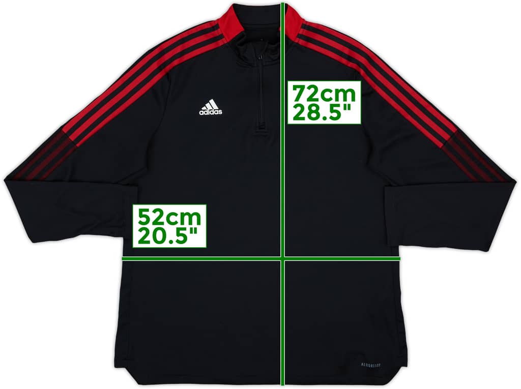 2021-22 Manchester United adidas 1/4 Zip Training Top - 8/10 - (XL)