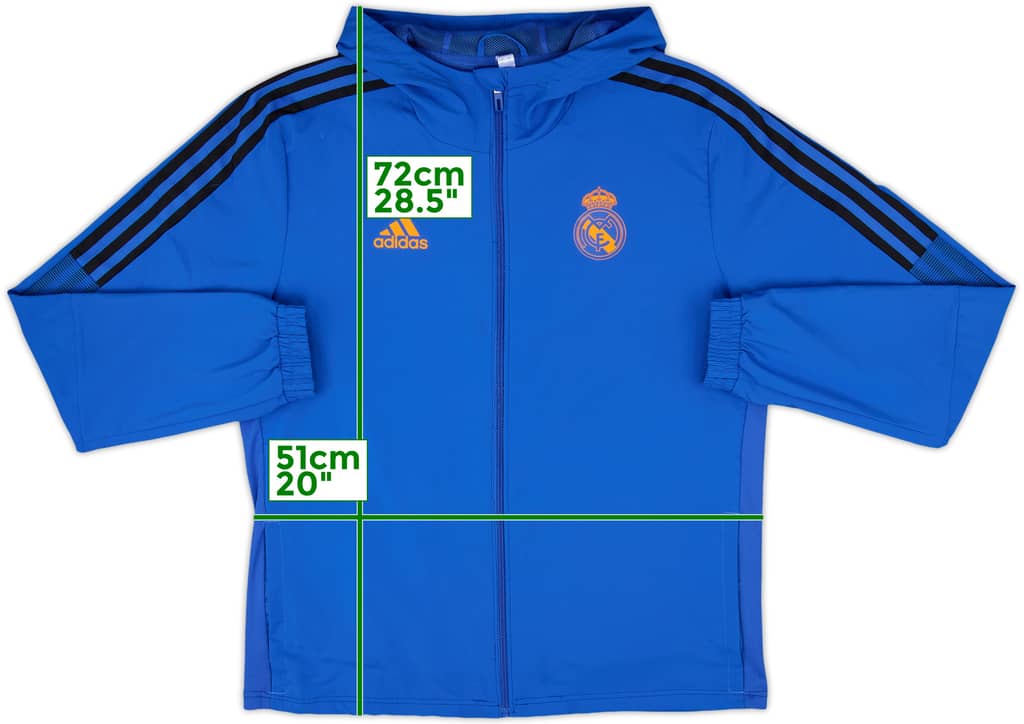 2021-22 Real Madrid adidas Hooded Track Jacket - 9/10 - (M)