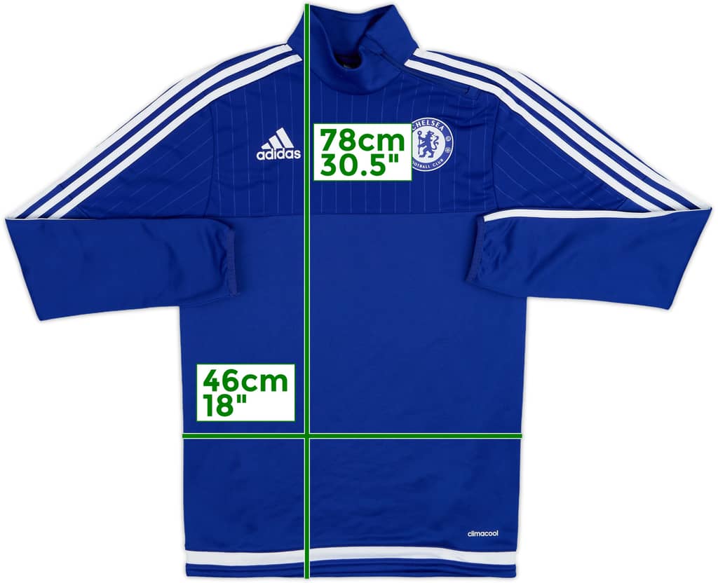 2015-16 Chelsea adidas 1/4 Zip Drill Top - 8/10 - (XS)