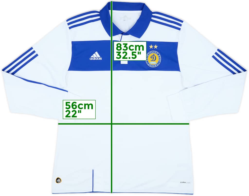 2010-11 Dynamo Kyiv Home L/S Shirt - 10/10 - (XL)
