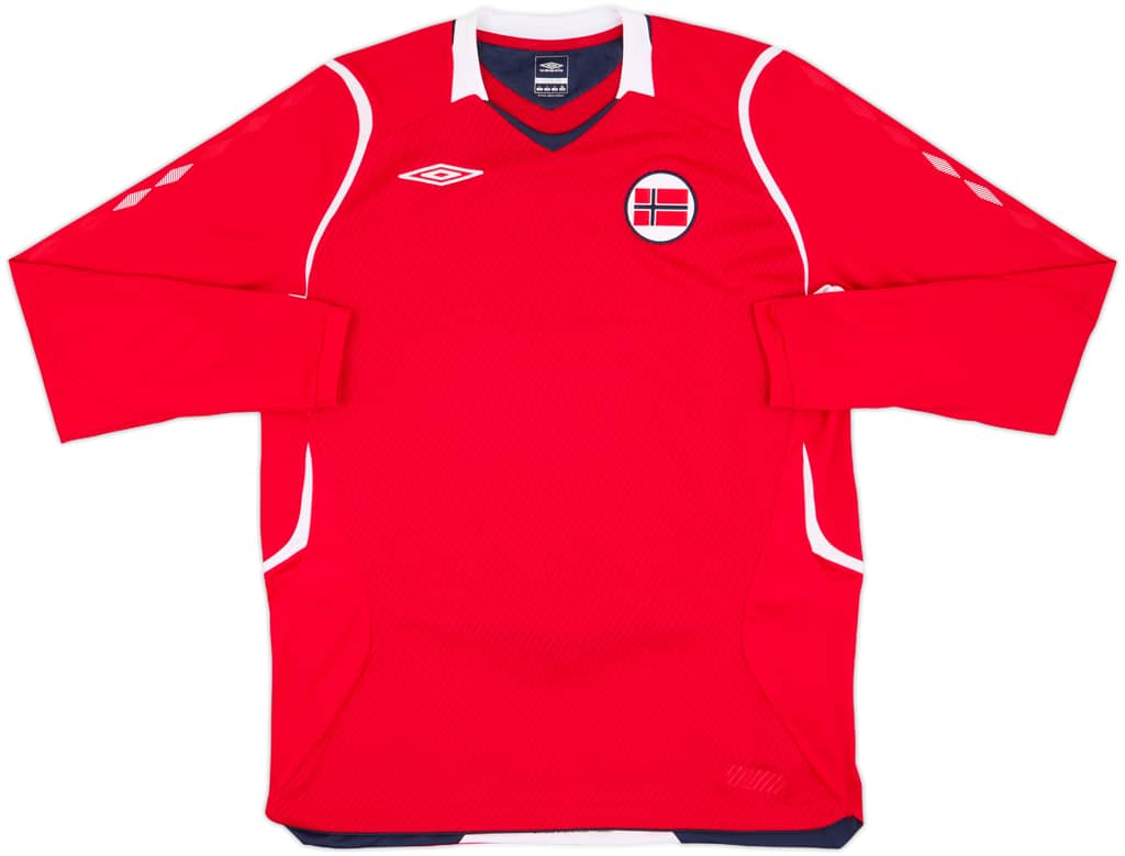 2008-09 Norway L/S Home Shirt - 10/10 - (L)