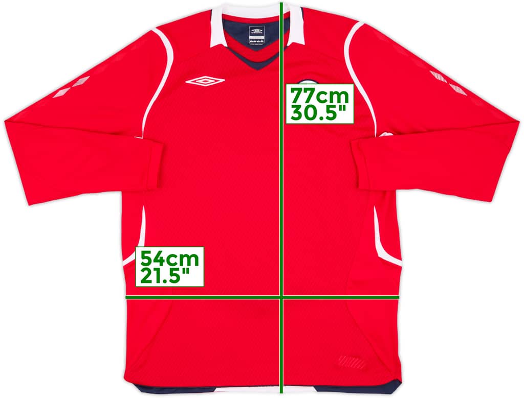 2008-09 Norway L/S Home Shirt - 10/10 - (L)