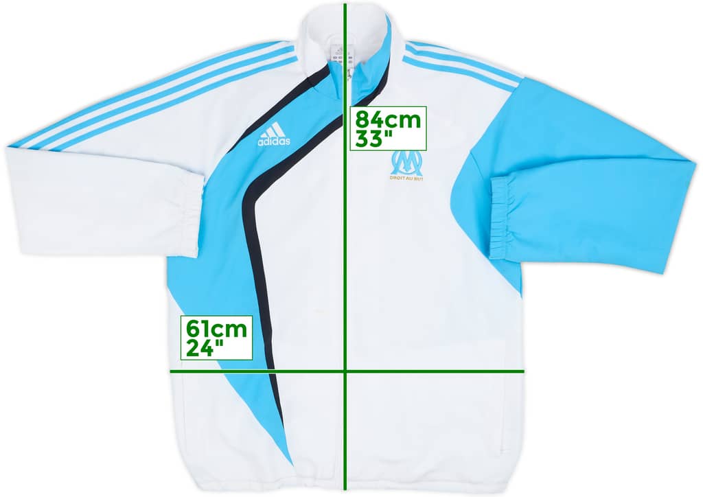 2009-10 Olympique Marseille adidas Track Jacket - 7/10 - (L/XL)