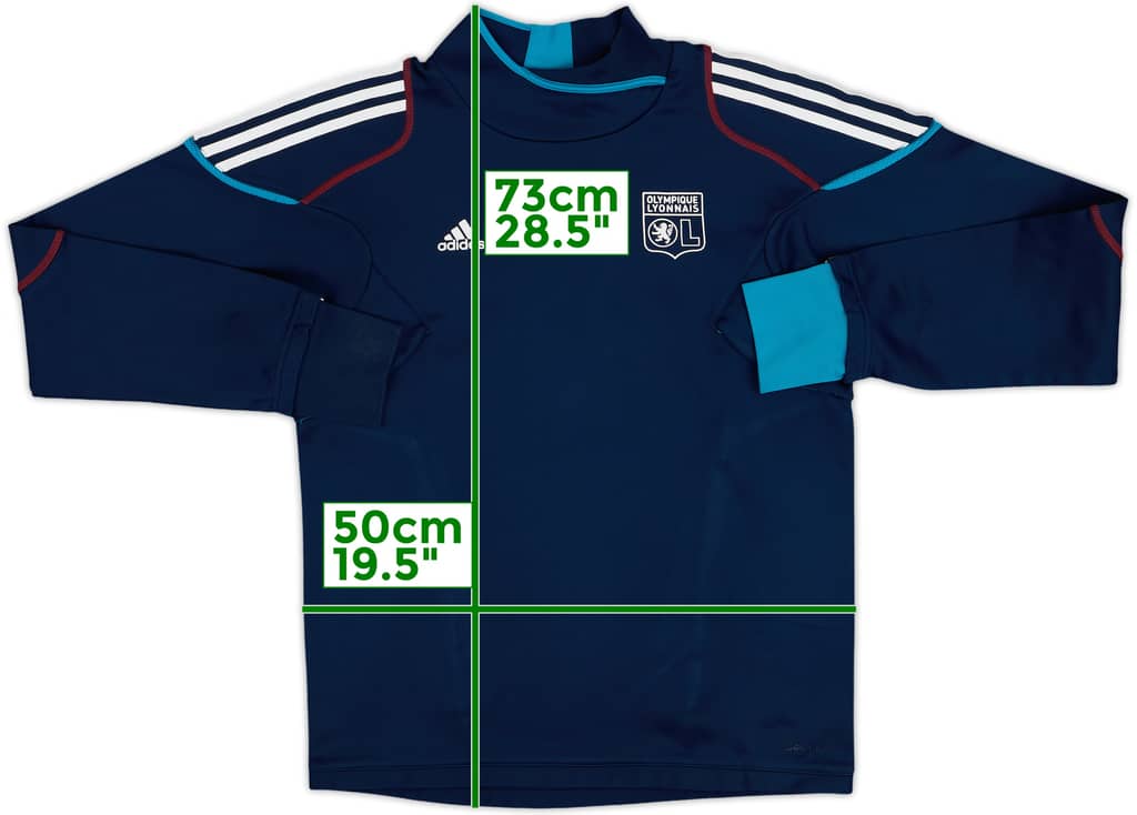 2010-11 Lyon adidas Formotion Sweat Top - 7/10 - (M)