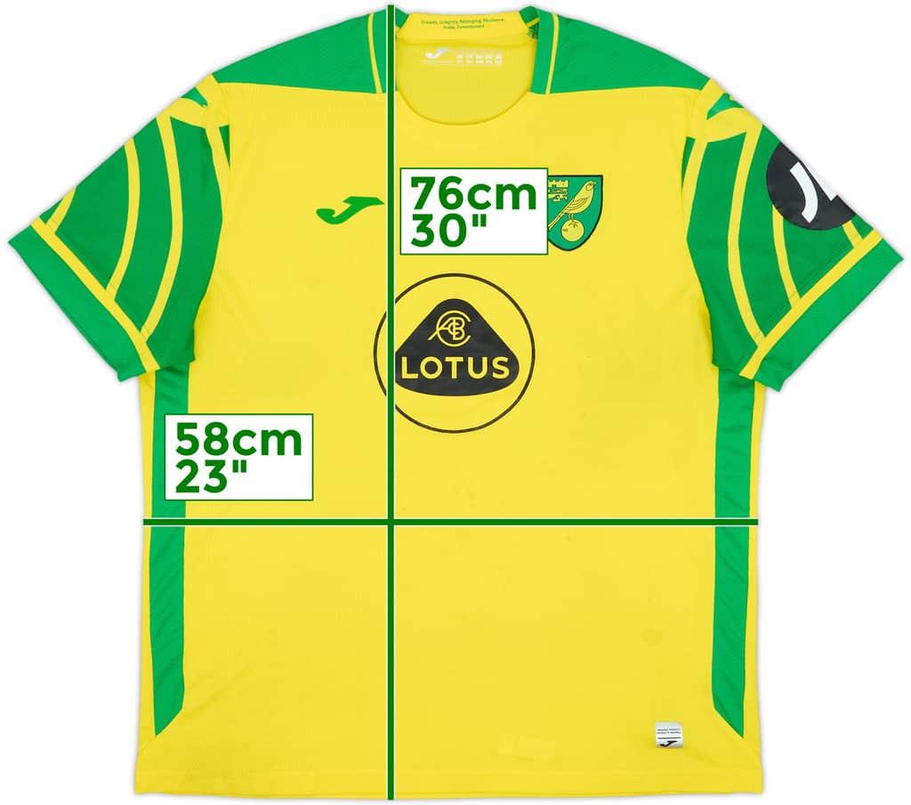 2021-22 Norwich Home Shirt - 7/10 - (XXL)