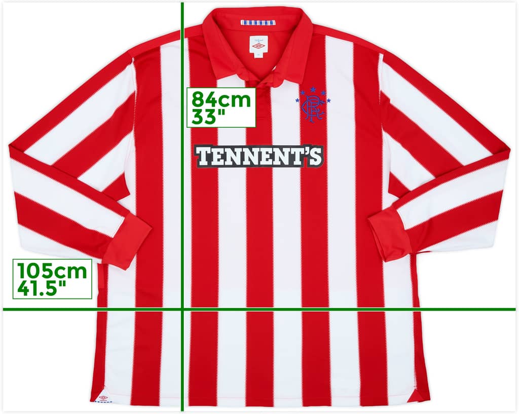 2010-11 Rangers Away L/S Shirt - 10/10 - (3XL)