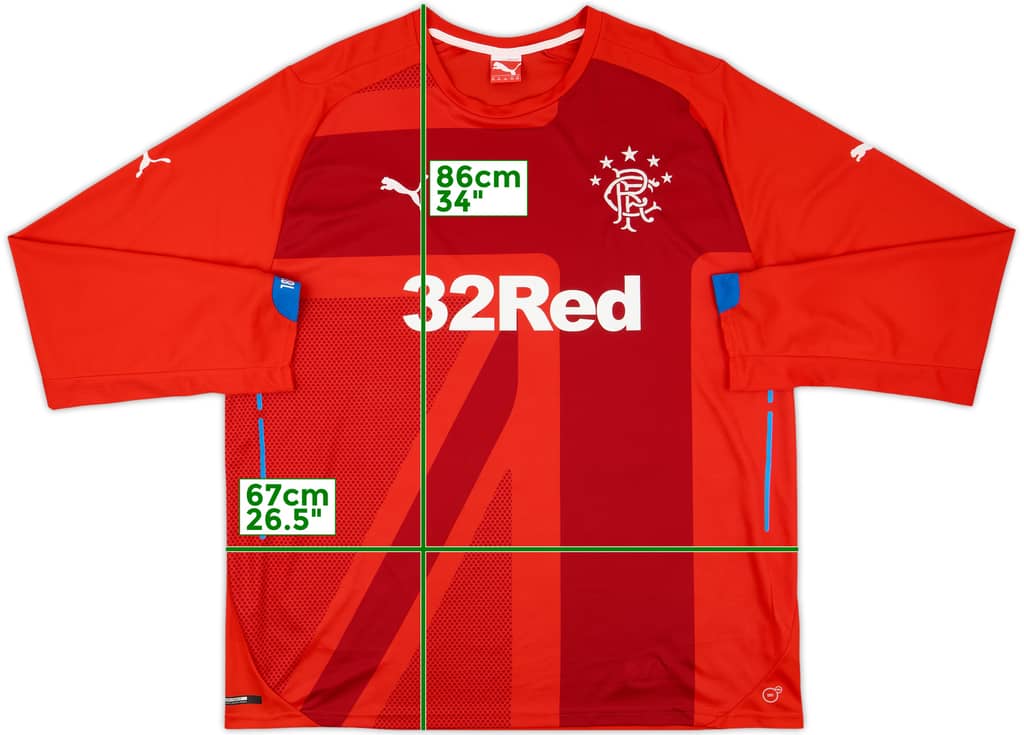 2014-15 Rangers Third L/S Shirt - 9/10 - (3XL)
