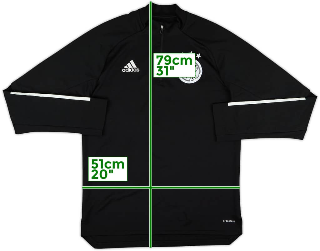 2019-20 Ajax adidas 1/4 Zip Sweat Top - 9/10 - (M)