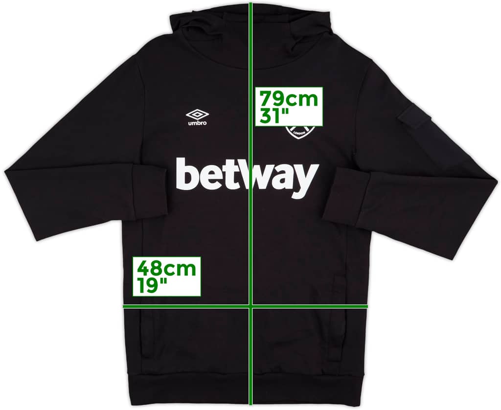 2021-22 West Ham Umbro Hoodie - 10/10 - (M)