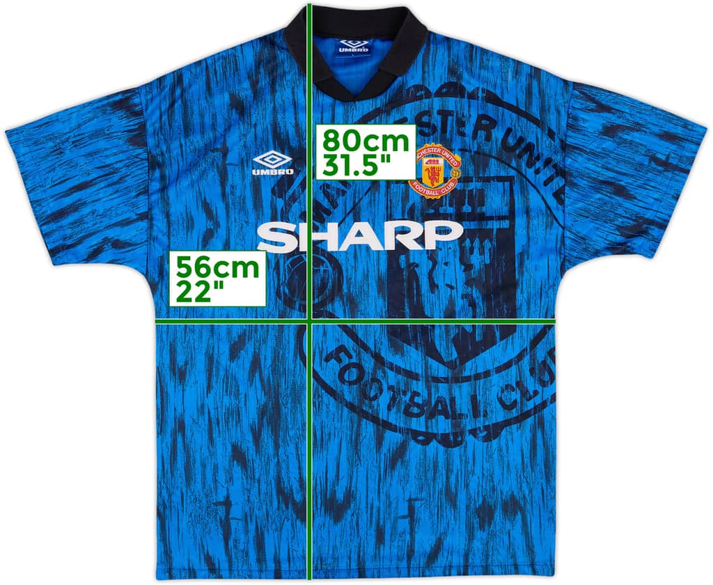 1992-93 Manchester United Away Shirt - 9/10 - (L)