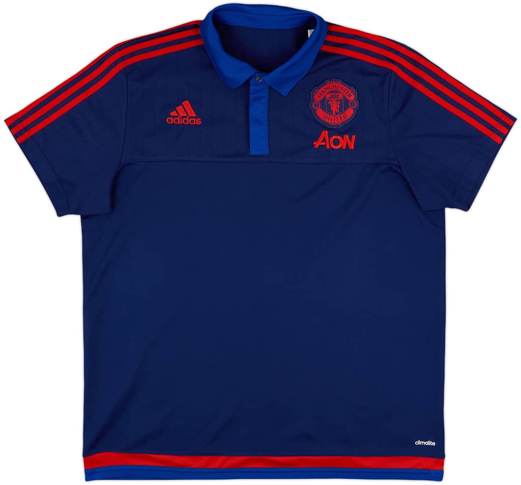2015-16 Manchester United adidas Polo Shirt - 8/10 - (XL)