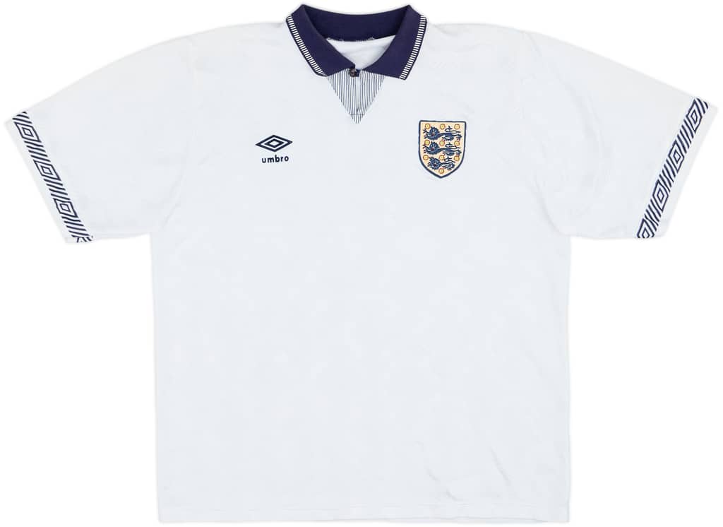 1990-92 England Home Shirt - 6/10 - (L)