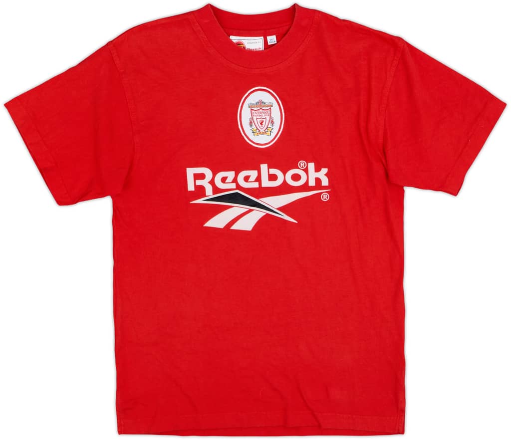 1996-98 Liverpool Reebok Cotton Tee - 9/10 - (S)
