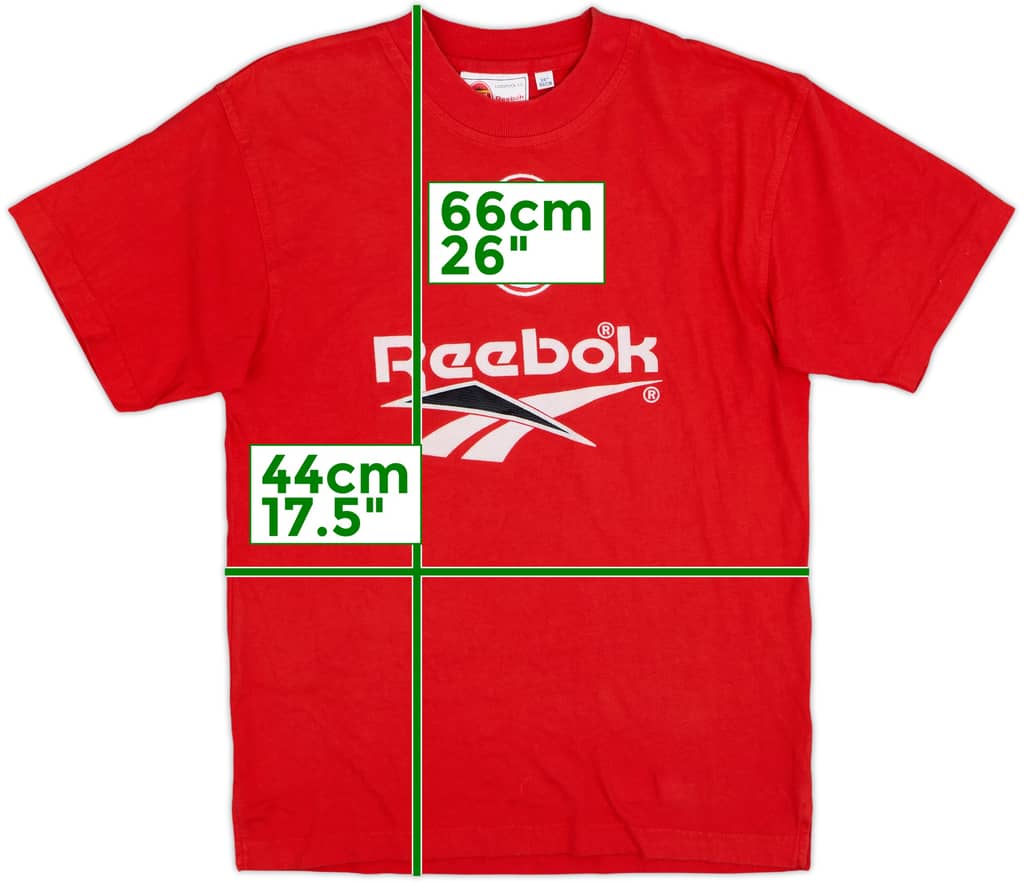 1996-98 Liverpool Reebok Cotton Tee - 9/10 - (S)