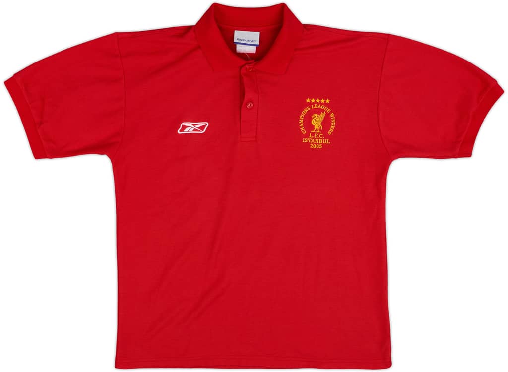 2005-06 Liverpool 'CL Winners' Reebok Polo Shirt - 9/10 - (L)