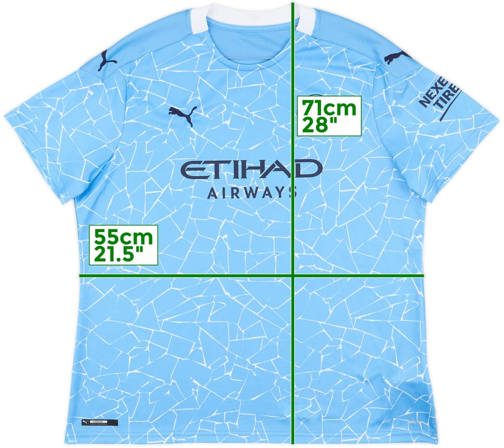 2020-21 Manchester City Home Shirt - 8/10 - (Women's XXL)
