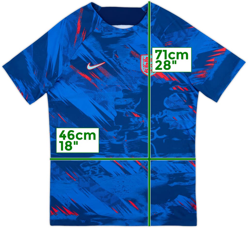 2022-23 England Nike Pre-Match Training Shirt - 10/10 - (M)