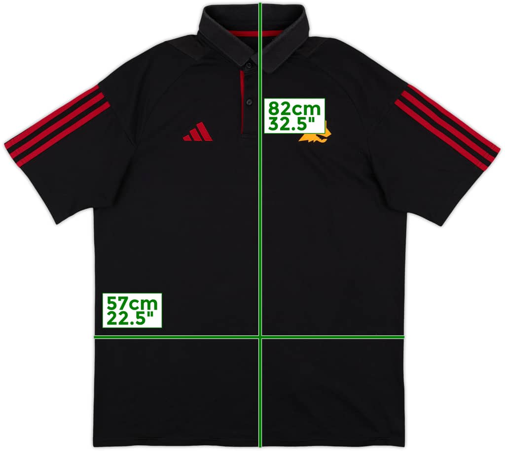 2023-24 Roma adidas Polo Shirt - 9/10 - (L)