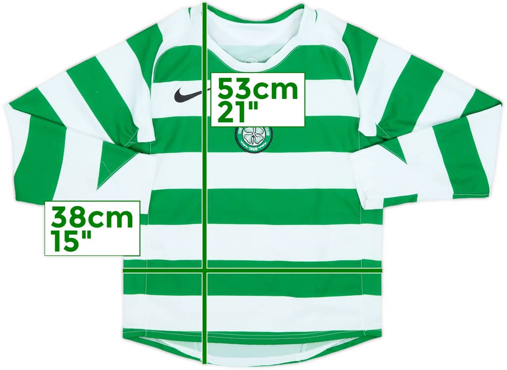 2005-07 Celtic Home Shirt - 8/10 - (6-7 Years)