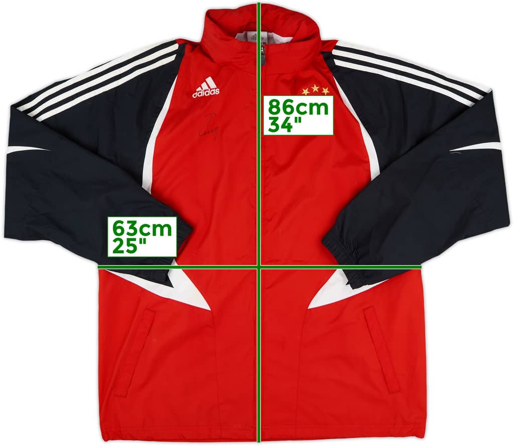 2007-08 Bayern Munich Signed adidas Hooded Rain Jacket - 10/10 - (L)