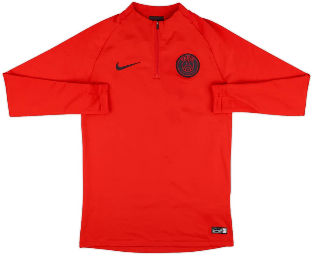2019-20 Paris Saint-Germain Nike 1/4 Zip Sweat Top - 10/10 - (S)