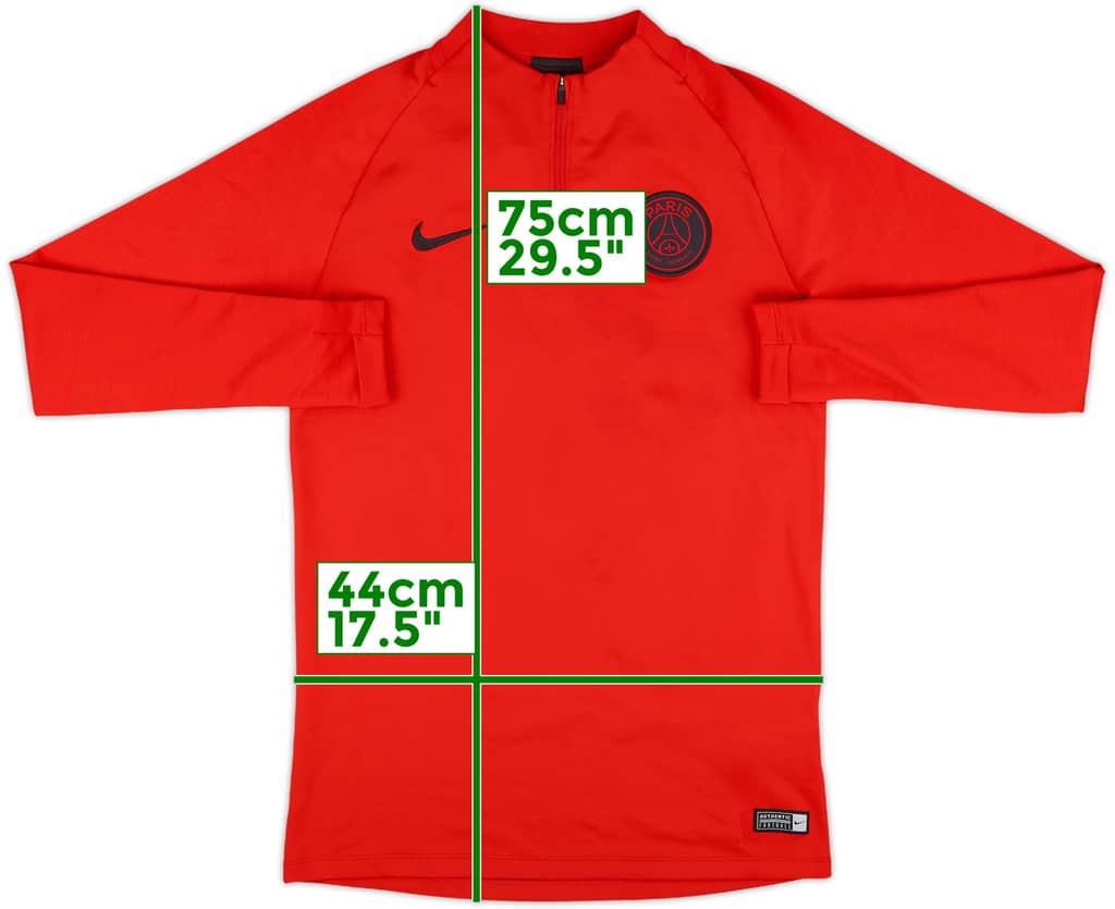 2019-20 Paris Saint-Germain Nike 1/4 Zip Sweat Top - 10/10 - (S)