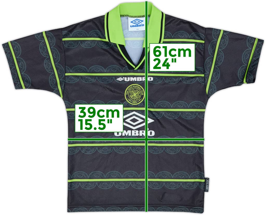 1998-99 Celtic Away Shirt - 8/10 - (8-9 Years)