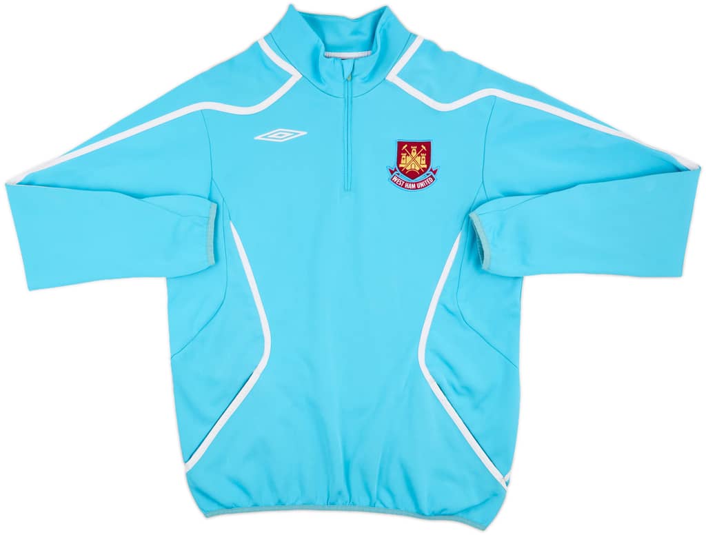 2008-09 West Ham Umbro 1/4 Zip Drill Top - 9/10 - (M)