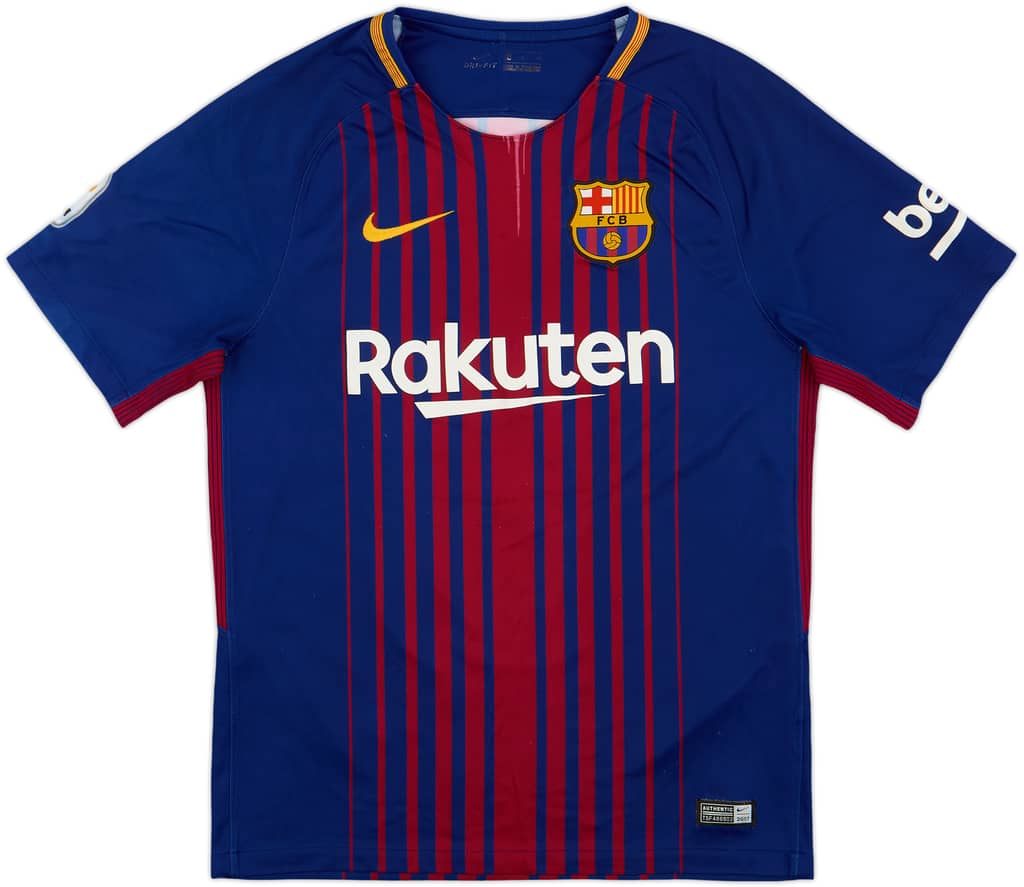 2017-18 Barcelona Home Shirt Suarez #9 - 5/10 - (S)