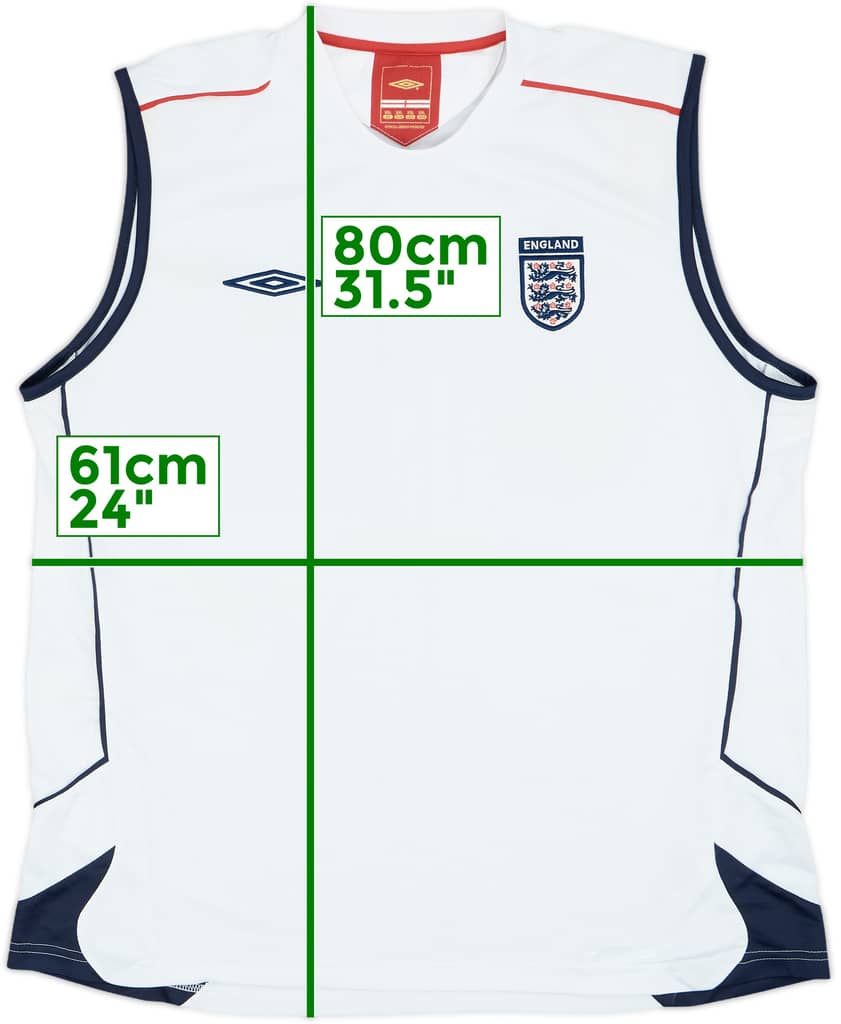 2006-08 England Umbro Training Vest - 8/10 - (XXL)