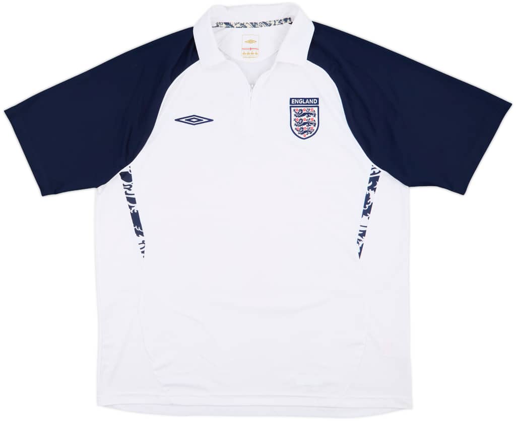 2008-09 England Umbro 1/4 Zip Polo Shirt - 7/10 - (XXL)