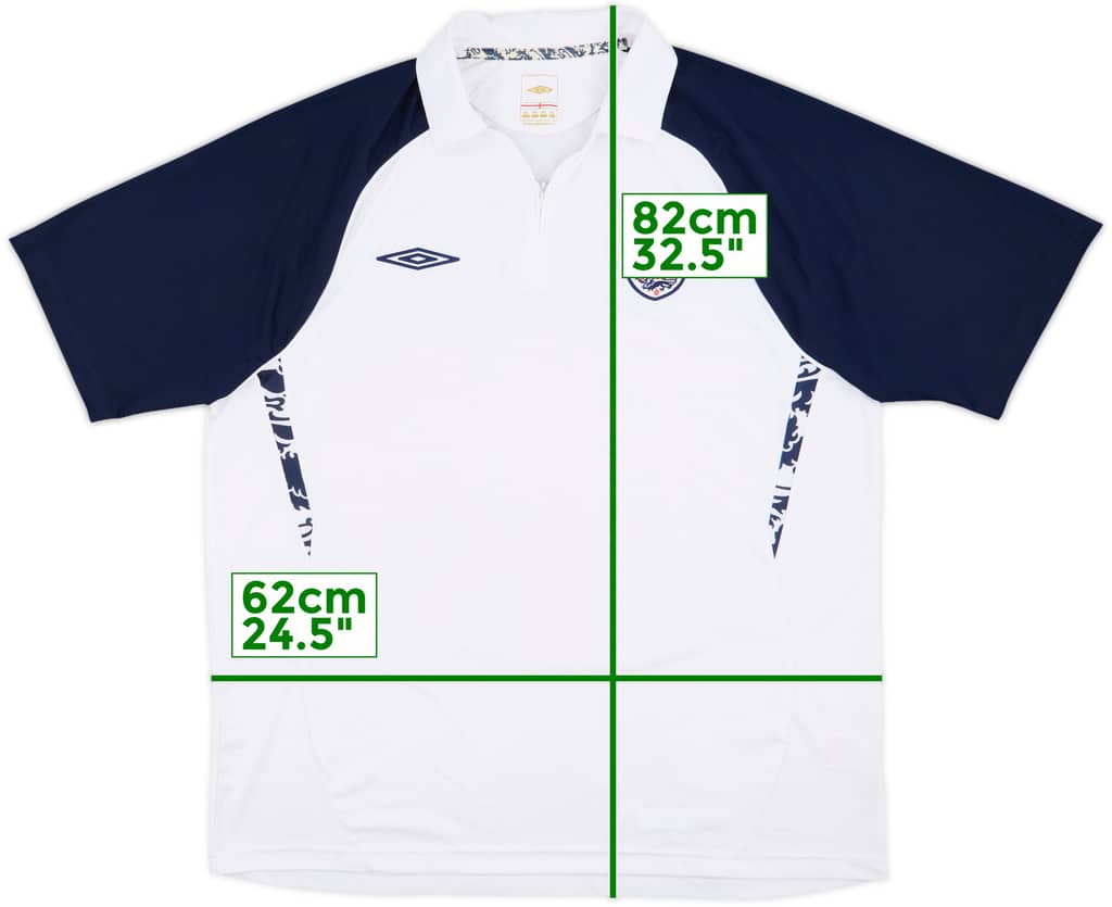 2008-09 England Umbro 1/4 Zip Polo Shirt - 7/10 - (XXL)
