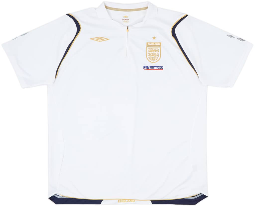 2006-07 England Umbro 1/4 Zip Training Shirt - 8/10 - (XXL)