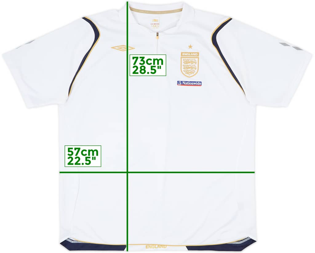 2006-07 England Umbro 1/4 Zip Training Shirt - 8/10 - (XXL)