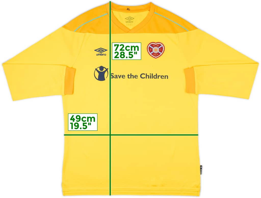 2018-19 Hearts GK Shirt - 8/10 - (XL)