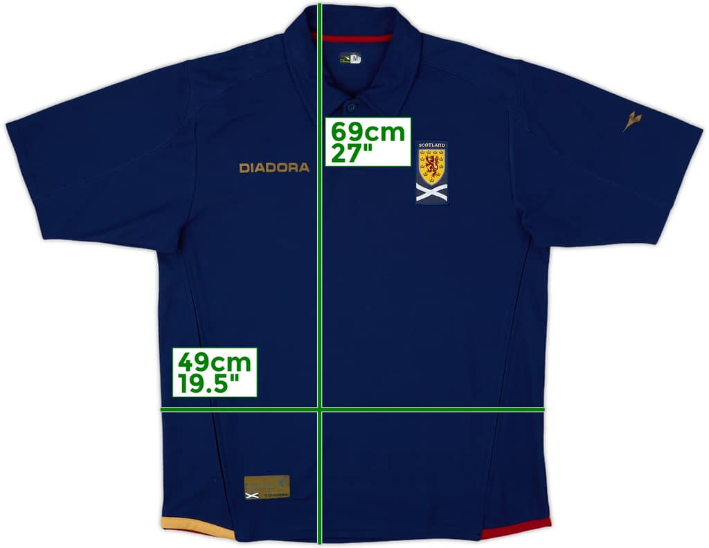 2007-08 Scotland Diadora Polo Shirt - 9/10 - (M)