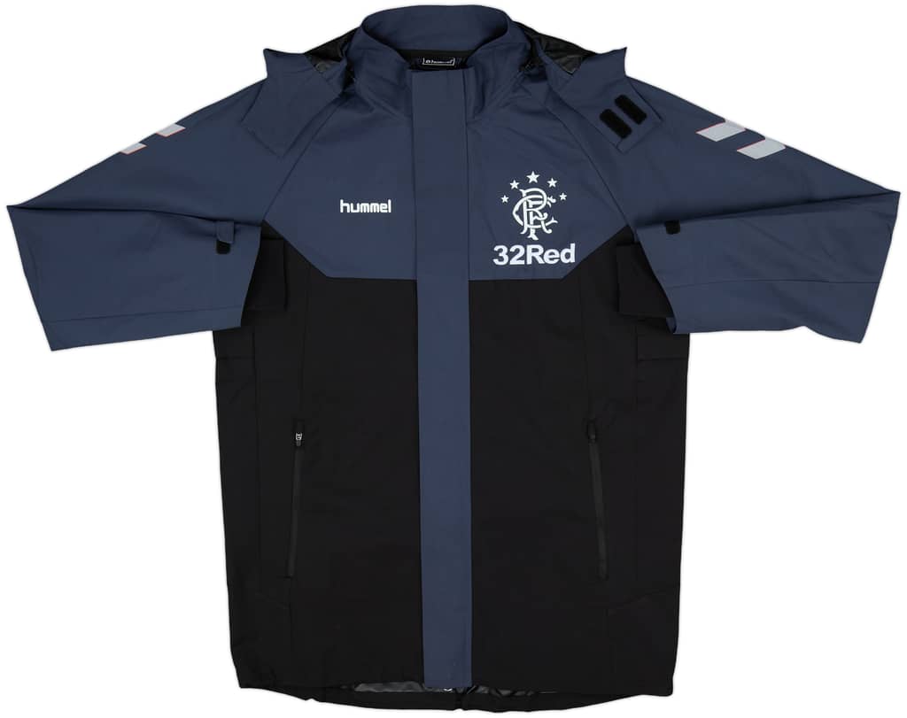 2018-19 Rangers Hummel Hooded Rain Jacket - 10/10 - (S)