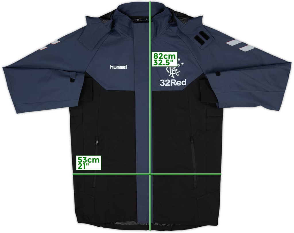 2018-19 Rangers Hummel Hooded Rain Jacket - 10/10 - (S)