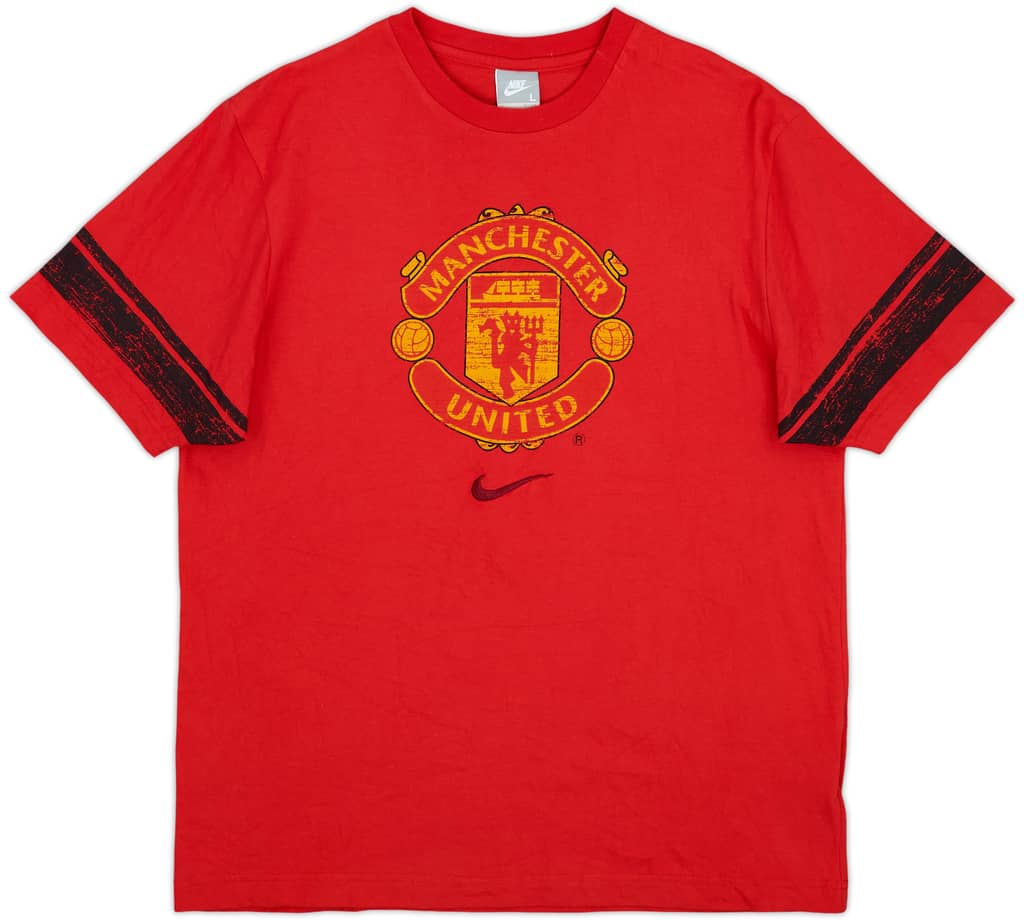 2008-09 Manchester United Nike Graphic Tee - 8/10 - (L)