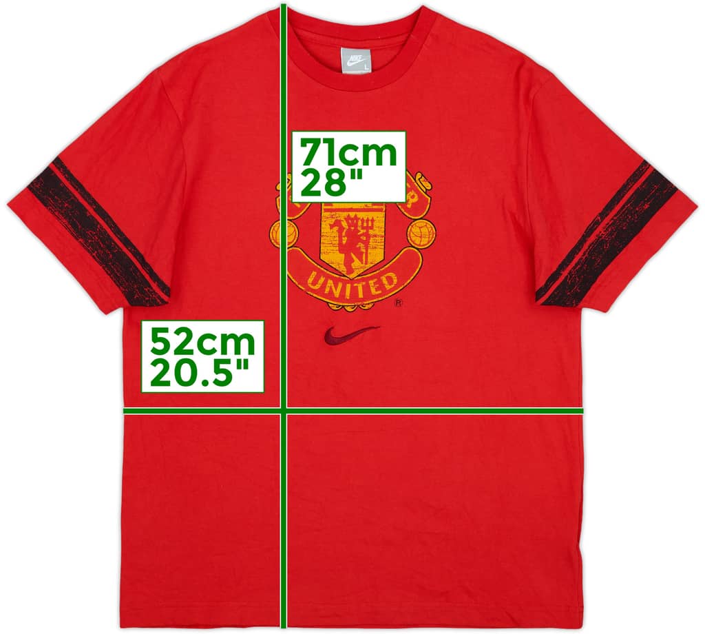 2008-09 Manchester United Nike Graphic Tee - 8/10 - (L)